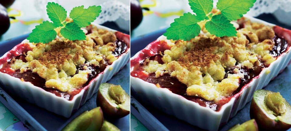 Nem crumble med kokos & blomme