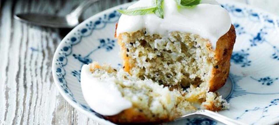 Bananmuffins med citronverbena og chiafrø