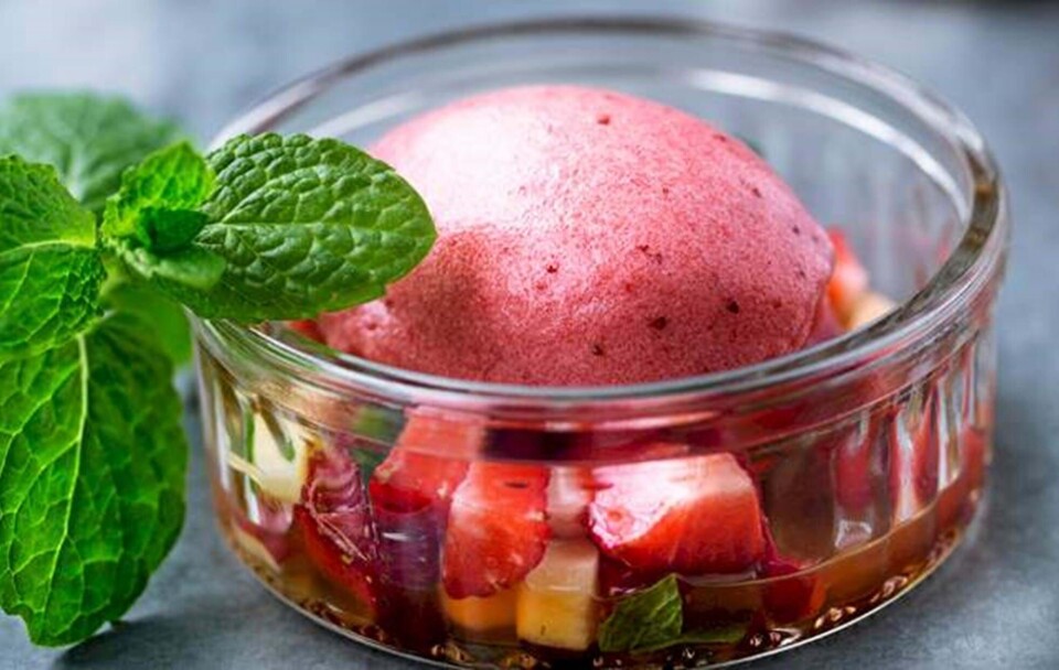 Jordbærsorbet