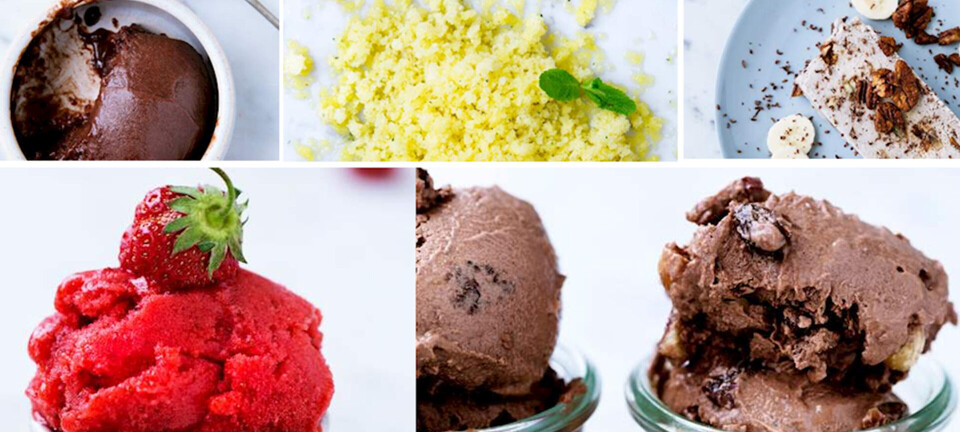 Sunde opskrifter på is - næsten uden sukker, mælk eller fløde!