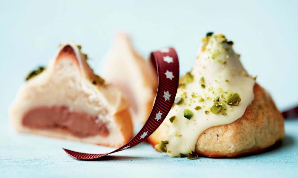 Kransekagetoppe med nougat opskrift
