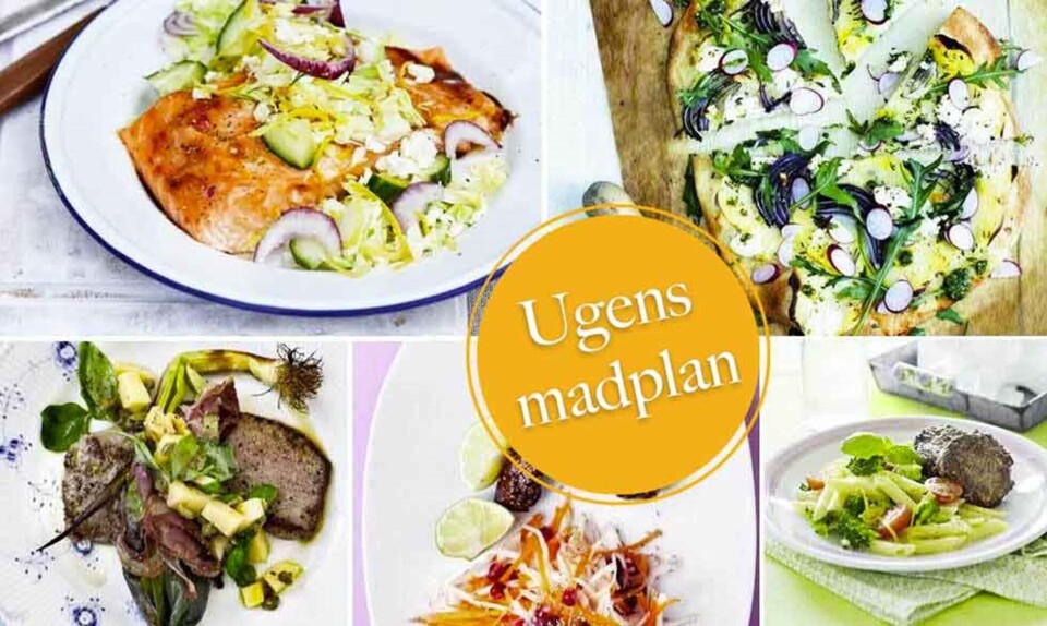 Madplan med opskrifter