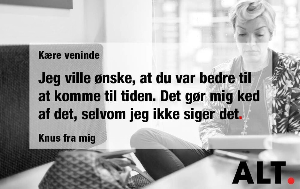 Hvis du kunne lave én ting om hos din veninde, hvad skulle det så være?