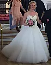 Nadja Dahl strålede, da hun i weekenden blev gift med kæresten Thomas. (Foto: Privat)
