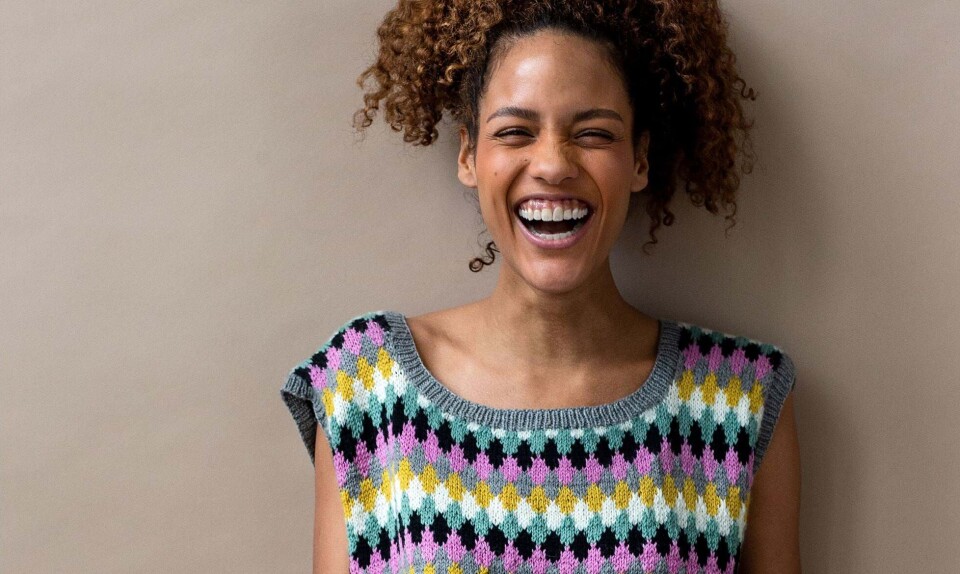 Vest med dominoer strikkeopskrift