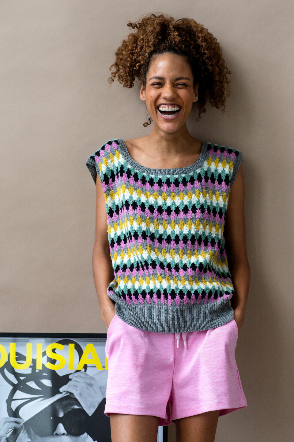 Vest med dominoer strikkeopskrift