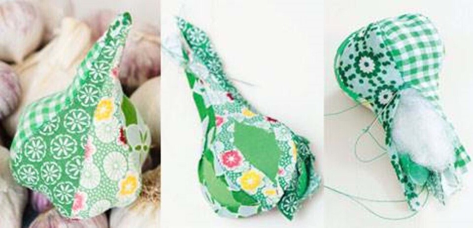 Fin patchwork: Sy en hvidløgsfigur fra Hendes Verden