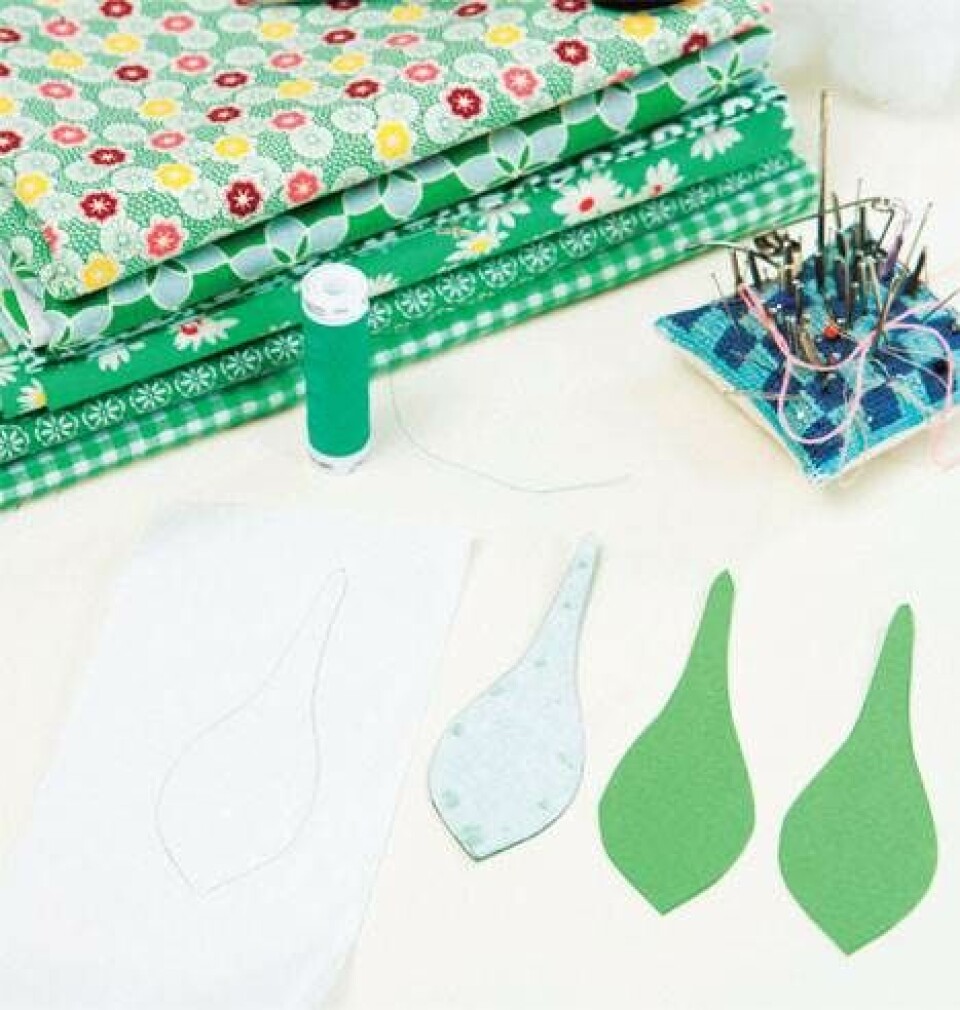 Fin patchwork: Sy en hvidløgsfigur