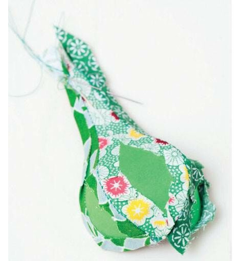 Fin patchwork: Sy en hvidløgsfigur