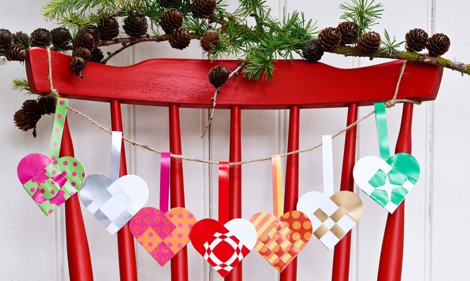 Flettede julehjerter