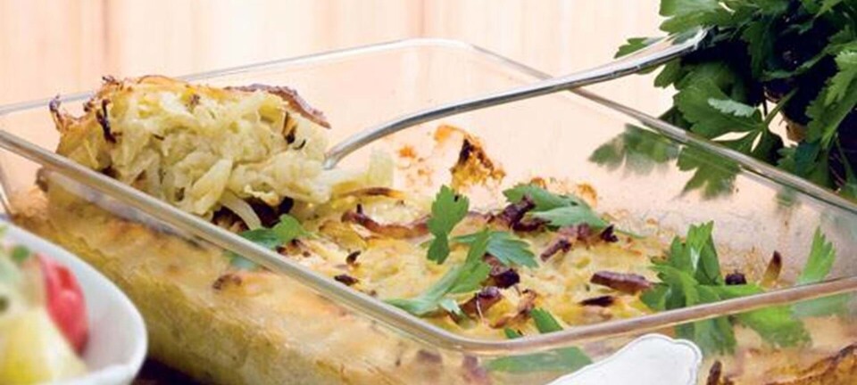 Kartoffelgratin med bacon