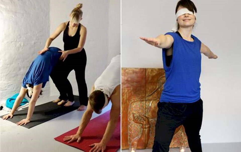 Yoga med bind for øjnene
