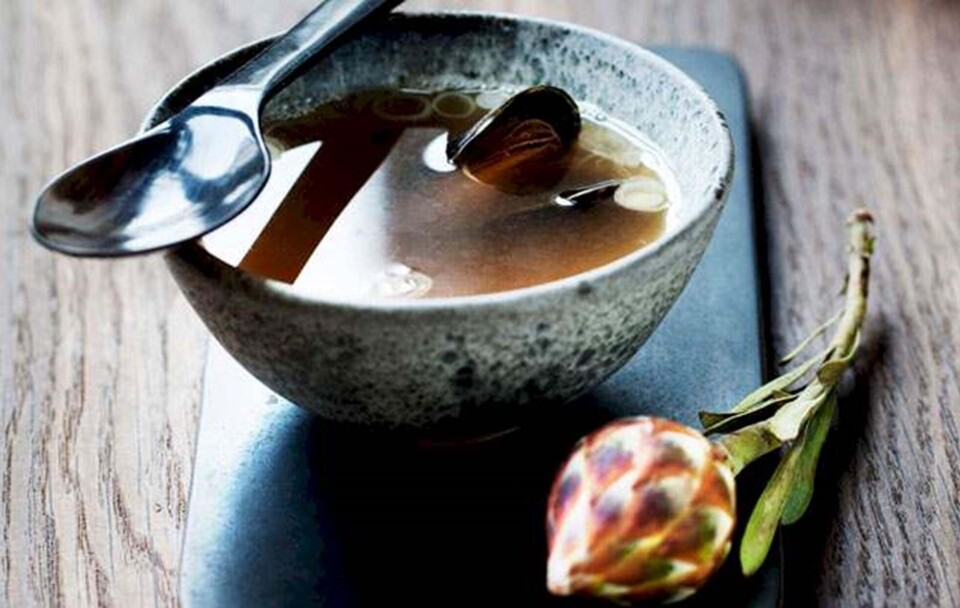 Misosuppe opskrift med blåmusling