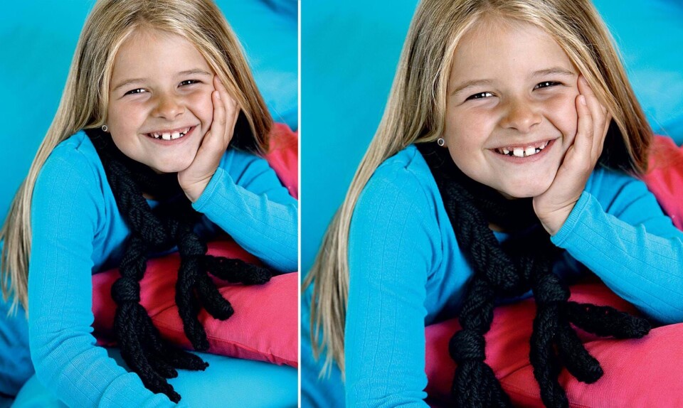 Flettet fingerstrikket tørklæde fra Hendes Verden