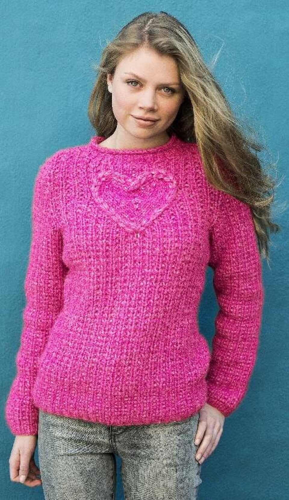 Strik selv: Sød hjertesweater