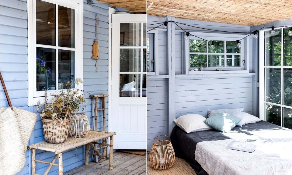blåt sommerhus i odsherred
