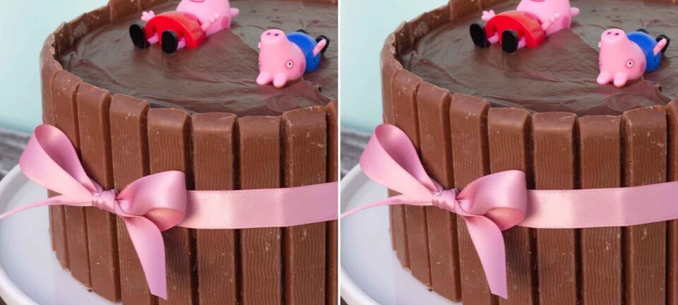 Skøn Gurli Gris kage til børnefødselsdagen