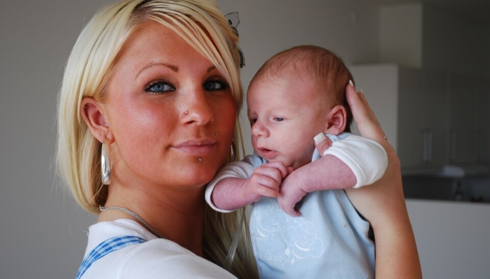 Melissa var lige fyldt 19, da hun fødte Joshua og medvirkede i 'De unge mødre'. (Foto: Discovery Networks Danmark)