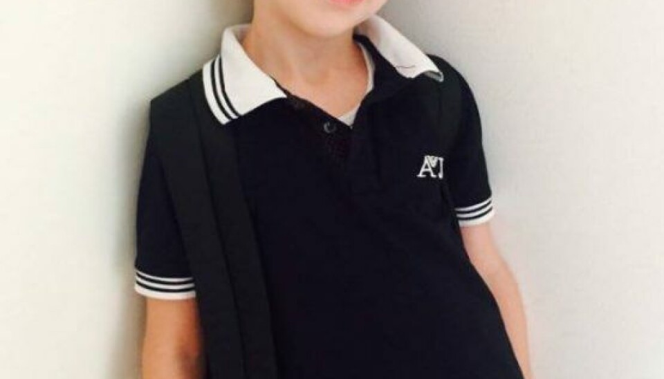 Sønnen Luccas er blevet en stor dreng på 8 år. (Foto: Privat)