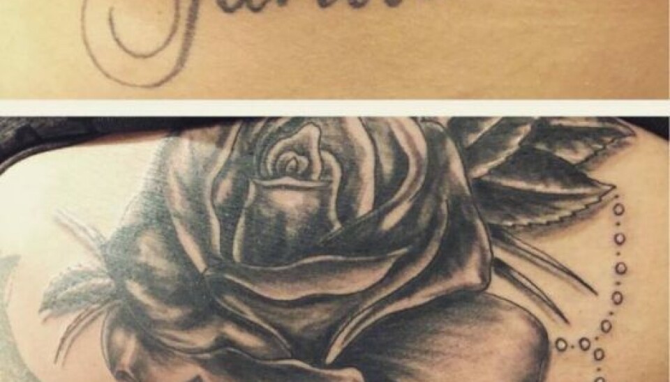 Nanna har fået en fin rose i stedet for Janus' navn. (Foto: Privat)