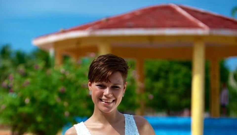 Freja i 'Paradise Hotel'. (Foto: TV3)