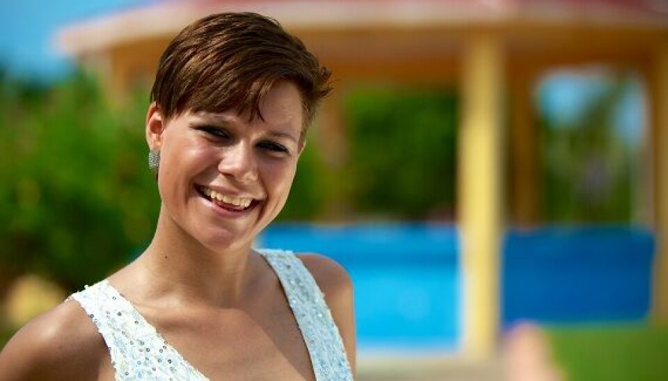 Freja i 'Paradise Hotel'. (Foto: TV3)