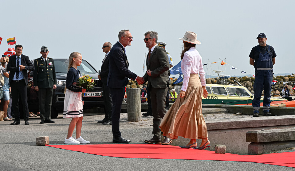 Kongeparrets sommertogt til Ærø tirsdag den 20. august 2024.