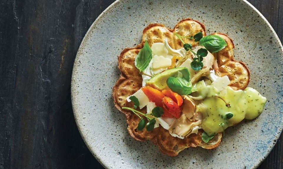 Antipasta med vafler og bearnaise