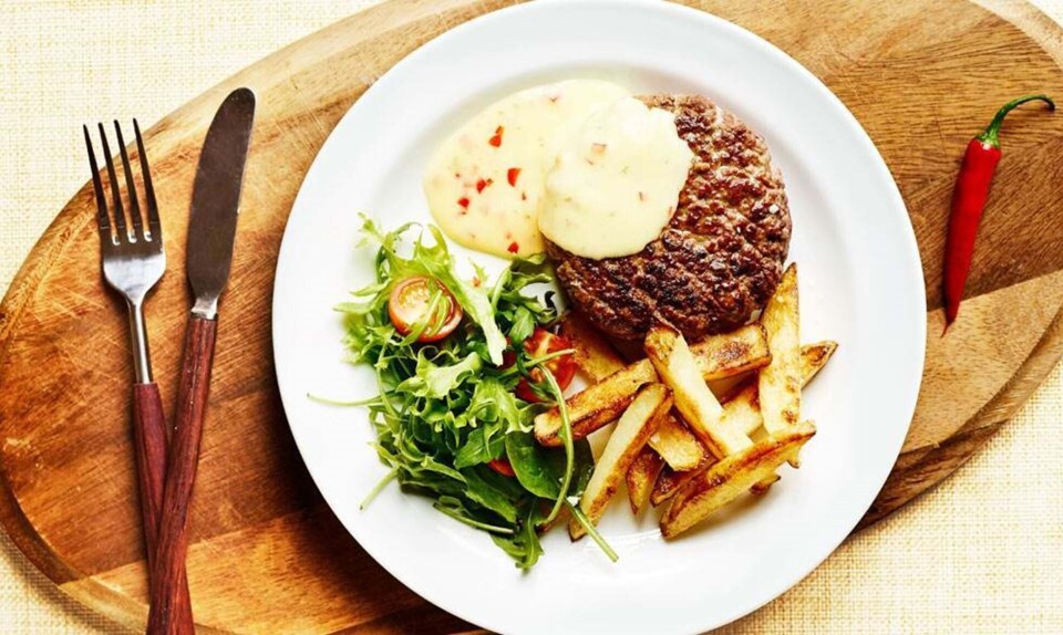 Hakkebøf med chili-béarnaise