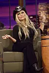 Pamela Anderson on 'The Tonight Show with Jay Leno' at the NBC Studios in Los Angeles, Ca., Friday, Sept. 21, 2001. Photo by Kevin Winter/Getty Images.