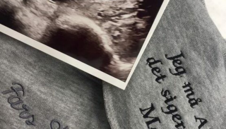 To bliver snart til tre hjemme hos Amalie og Nicklas. (Foto: Privat)