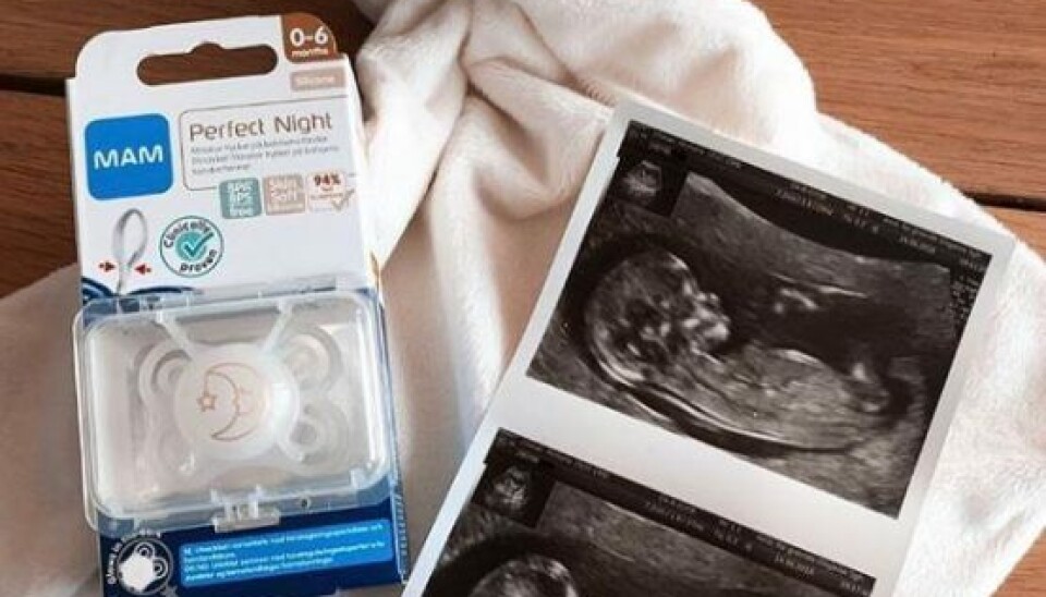 Til december får den lille familien endnu et medlem. (Foto: Privat)