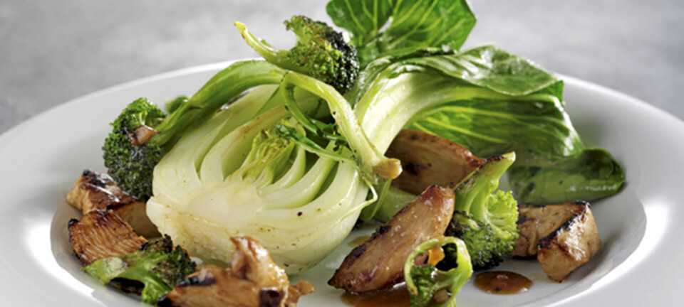 Nem wok med pak choi