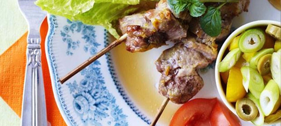 Sennepsspyd med påskesalsa