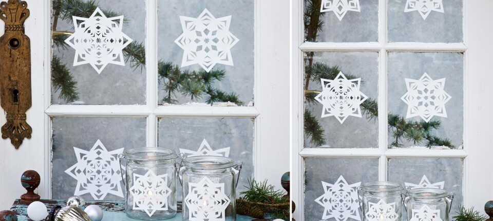 DIY: Fine papirstjerner til vindue og lysestage