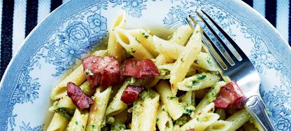 Penne med pesto i en fart