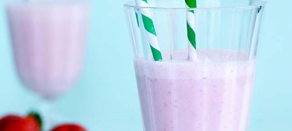 Jordbær-honning milkshake