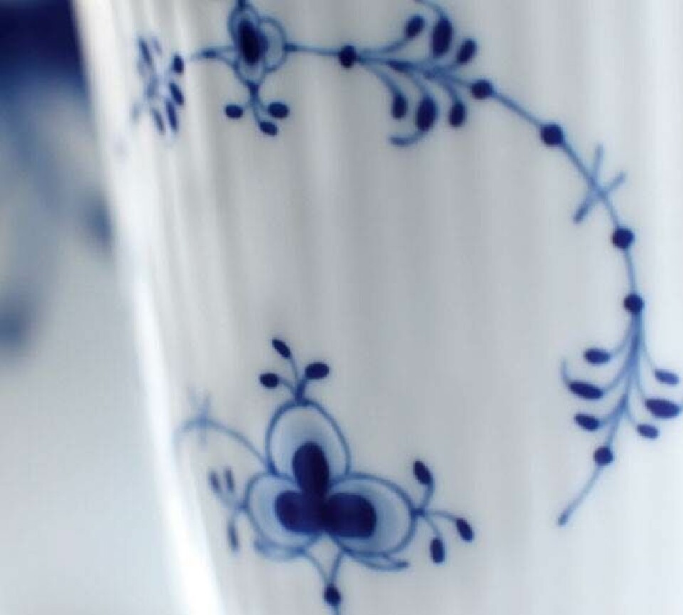 Strik selv: Top med blå blomster