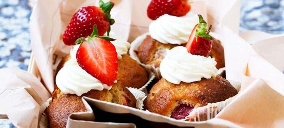 Rabarbermuffins med topping