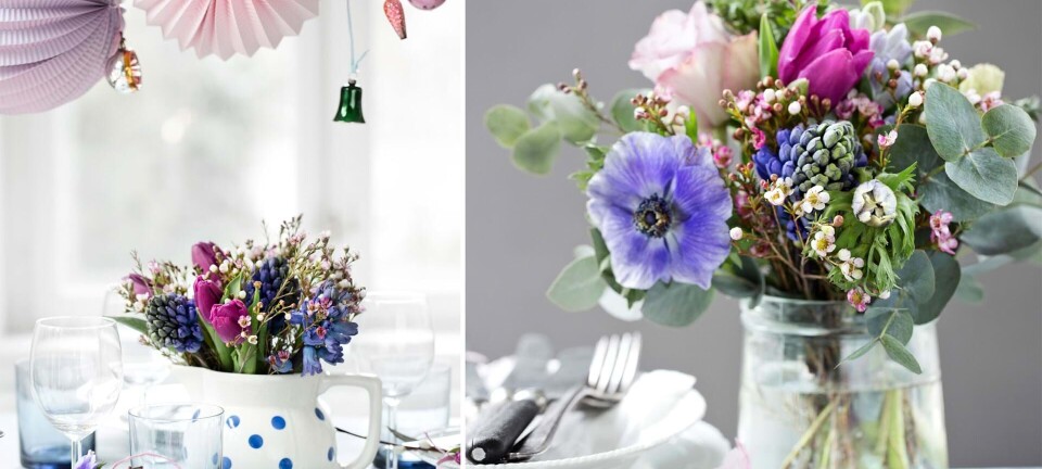 Sådan binder du en smuk julebuket i pasteller