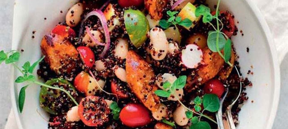 Quinoasalat med grønsagschorizo