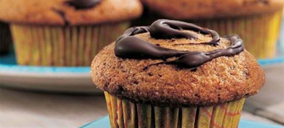 Banan- og chokolademuffins