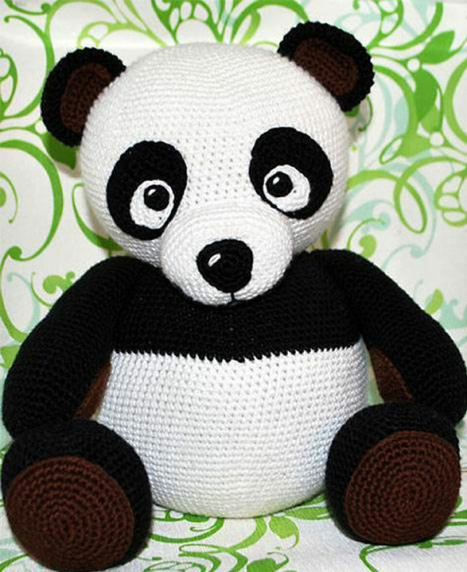 Hæklet panda