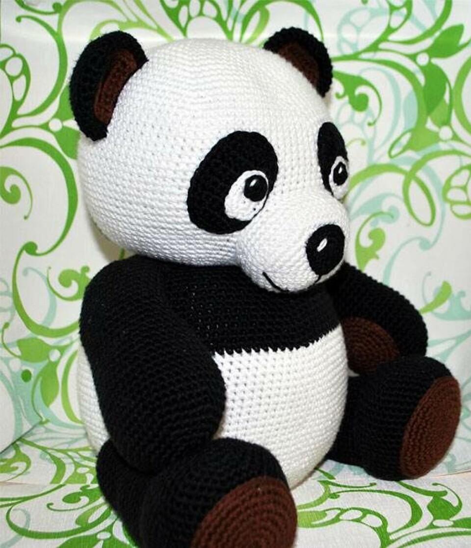 Hæklet panda