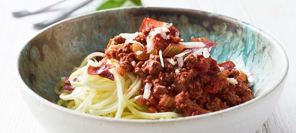 Opskrift: Squashspaghetti med bolognese