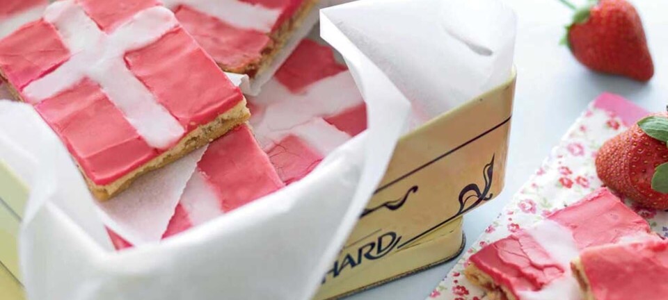 Skønne jordbærsnitter med flot glasur