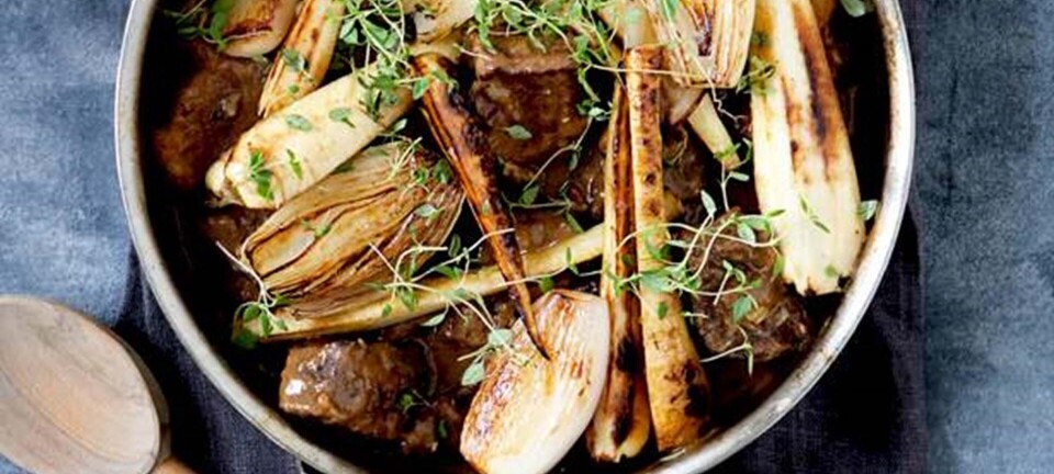 Tykkam med skalotteløg og pastinak