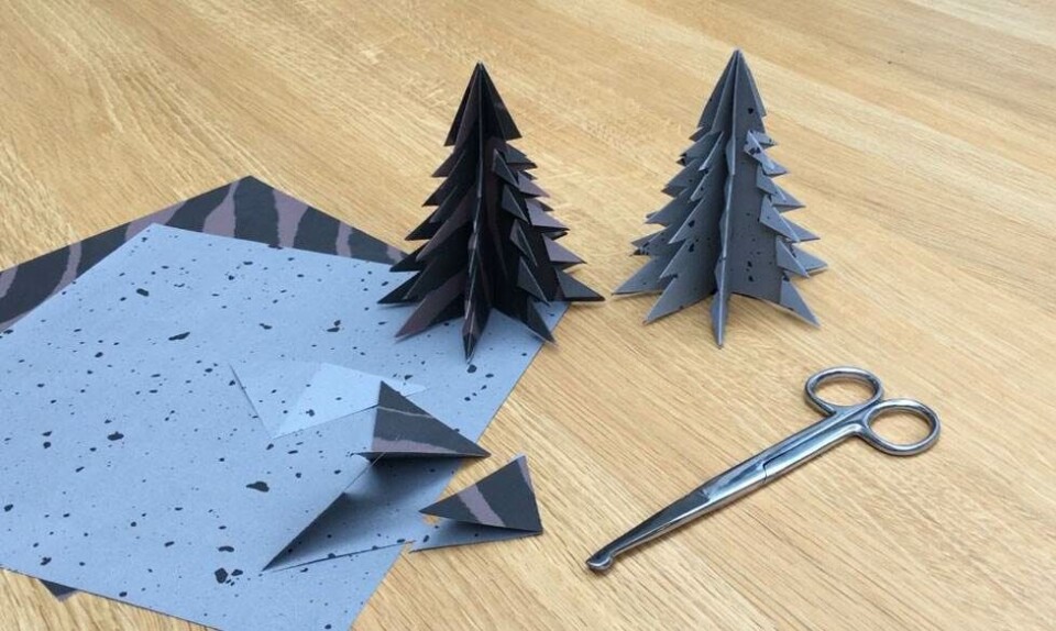 Origami juletræ