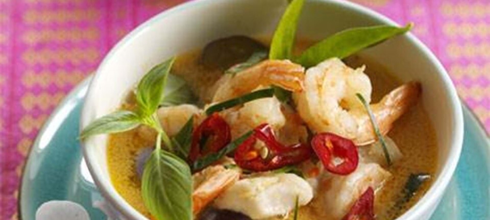 Fiske-reje-suppe med rød curry