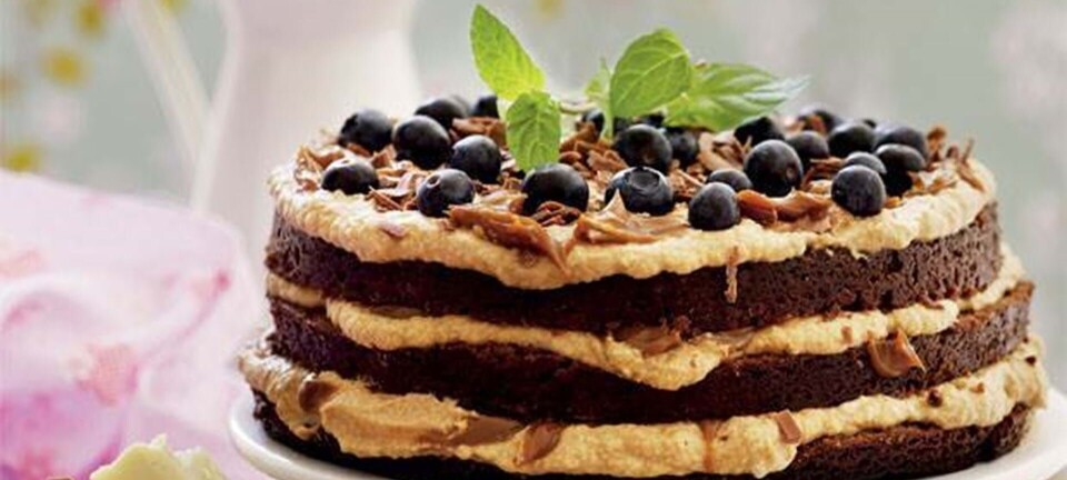 Chokoladekage med karamelcreme